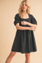 Aemi + Co Square Neck Babydoll Dress with Pockets