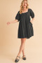 Aemi + Co Square Neck Babydoll Dress with Pockets