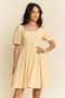 Davi & Dani Eyelet Baby Doll Romantic Square Neck Dress