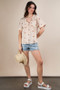 VERY J Flower Embroidered Woven Blouse
