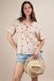 VERY J Flower Embroidered Woven Blouse