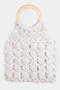 Fame Boho Braided Wooden Top Handle Bag