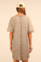 VERY J Plus Size Mineral Washed Ribbed Knit Mini Dress
