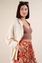 VERY J Plus Size Dolman Sleeve Button Down Gauze Shirt