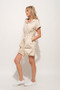 And The Why Short Sleeve String Details Hooded Mini Dress