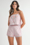 MABLE Embroidered Crop Top and Shorts Set