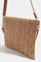 Fame Stitch Detailed Straw Crossbody Bag