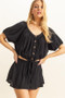 HYFVE Drawstring Hem Short Sleeve Top and Skort Set