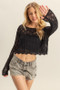 HYFVE Crochet Round Neck Cropped Knit Cover Up