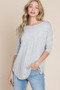 BOMBOM Round Neck Half Sleeve T-Shirt
