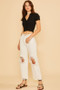 Annie Wear Distressed Raw Hem Jeans