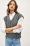 Be Cool Cable Knit V-Neck Sweater Vest