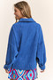 J.NNA Snap Down Long Sleeve Denim Shacket