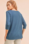 Aemi + Co Twist Front Round Neck 3/4 Sleeve T-Shirt