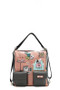 Nicole Lee USA Multifunction Adjustable Strap Eco-Leather Backpack