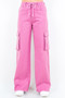 American Bazi Full Size Drawstring Wide Leg Cargo Pants Plus Size