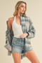 Aemi + Co Plaid Button Down Flannel Shirt