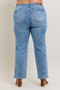 Judy Blue Full Size Tummy Control Vintage Wash Straight Jeans Plus Size