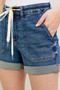 Judy Blue Full Size High Rise Cuff Denim Shorts Plus Size