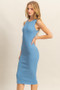 HYFVE Ribbed Round Neck Sleeveless Knit Midi Dress