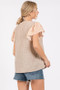 Ces Femme Round Neck Floral Short Sleeve Top