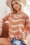BiBi Tie Dye French Terry T-Shirt With Side Slits