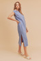 Aemi + Co Side Slit Round Neck Sleeveless Midi Dress