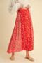 Aemi + Co Floral Elastic Waist Maxi Skirt