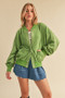 Aemi + Co Snap Down Drop Shoulder Brushed Jacket