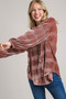 Umgee Ruched Tiered Button Up Shirt