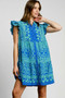 Umgee Full Size Mixed Print Mini Dress Plus Size