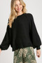 Umgee Full Size Round Neck Long Sleeve Sweater Plus Size