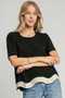 Umgee Full Size Linen Blend Scalloped Hem Top Plus Size