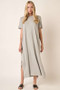 Mittoshop Side Slit Round Neck Short Sleeve Dress