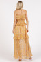 Mittoshop Ruffled Smocked Floral Halter Neck Maxi Dress