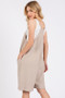 Mittoshop Scoop Neck Spaghetti Strap Overalls with Pockets