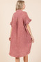 Mittoshop Mineral Wash Cotton Gauze Mini Shirt Dress