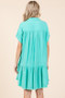 Mittoshop Linen Blend Button Down Shirt Mini Dress