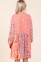 Mittoshop Floral Button Detail Long Sleeve Shirt Dress