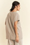 Davi & Dani Round Neck Short Sleeve Top and Pants Set