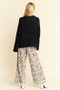 Davi & Dani Star Front Crochet Drop Shoulder Knit Top