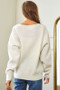 Davi & Dani Flower Embroidered Button Up Long Sleeve Cardigan