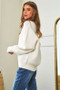 Davi & Dani Flower Embroidered Button Up Long Sleeve Cardigan