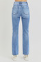 RISEN Full Size Distressed High-Rise Ankle Straight Jeans