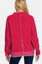 Zenana Exposed Seam Mock Neck Long Sleeve Sweater