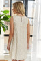 ADORA Applique Round Neck Sleeveless Shift Dress