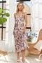 ADORA Watercolor V-Neck Midi Cami Dress