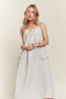 ADORA Drawstring Slit Back Cargo Dress