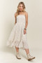 ADORA Smocked Floral Ruffled Hem Cami Dress