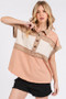 Mittoshop Mineral Washed Half Button Polo Top